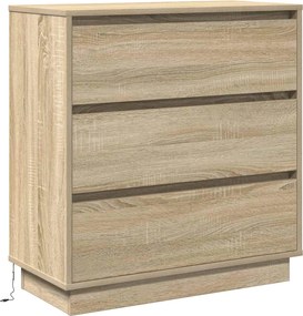 vidaXL Κομοδίνο Δρύς Sonoma 71 x 34,5 x 75 εκ. Επεξεργασμένο ξύλο