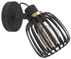Φωτιστικό Σποτ Eglo 900661 GIRONA Μαύρο Ματ (Black Mat)|Μπρούτζινο (φυσικό) (Brass natural)