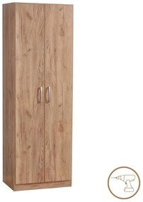 Ντουλάπα Jonar δίφυλλη oak μελαμίνης 60x42x180εκ 60x42x180 εκ.