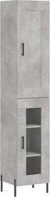 vidaXL Ντουλάπι Γκρι Σκυροδέματος 34,5x34x180 εκ. Επεξεργασμένο Ξύλο