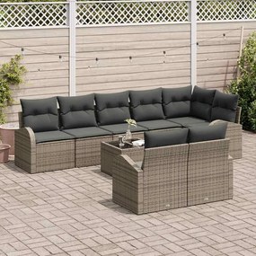 vidaXL Σετ Καναπέ Κήπου 9 pcs 289 x 124 x 85 εκ. Πολυ ράταν