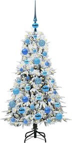 vidaXL Τεχνητό Χριστουγεννιάτικο Δέντρο με Άξονα με βάση Λευκό 120 cm