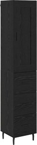 vidaXL Highboard Μαύρη Οξυά 34,5 x 34 x 180 εκ. Επεξεργασμένο ξύλο