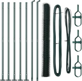 vidaXL Στύλος Περιφράξεων Πράσινο 10 x 1,5 μ. (36 χιλ. δίχτυ)