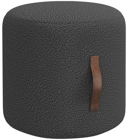 Σκαμπό, υποπόδιο σε μοντέρνο σχέδιο, σκούρο γκρι + καφέ