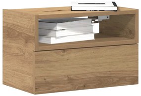 vidaXL Κομοδίνο Επιτοίχιο Αρτισιανή Δρυς 45x26x28,5 εκ.