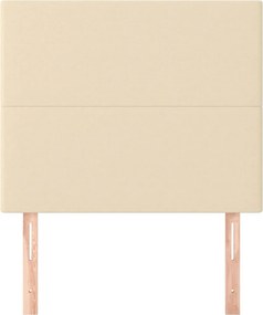 vidaXL Κεφαλάρι Κρεμ 90x5x118/128 εκ. Ύφασμα