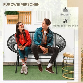 Πολυθρόνα Relax Πολυθρόνα σε στυλ Boho, 132 εκ. x 72 εκ. x 83 εκ., Μαύρο