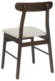 vidaXL Καρέκλα τραπεζαρίας 2 pcs Σκούρο Καφέ, Λευκό