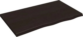 vidaXL Πάγκος Μπάνιου Σκούρο Καφέ 100x60x(2-4) εκ. Επεξεργ. Μασίφ Ξύλο