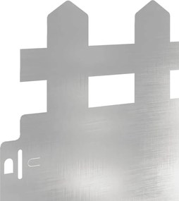 vidaXL Περιγράμματα γκαζόν 20 pcs Ασημί 103 x 0,05 x 22 εκ