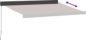 vidaXL Τέντα Πτυσσόμενη Χειροκίνητη Καφέ 350x250 εκ.