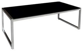 Τραπεζάκι Σαλονιού Action ΕΜ748,1 120x60x45cm Black Steel,Glass