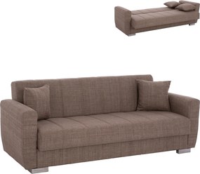 ΚΑΝΑΠΕΣ ΚΡΕΒΑΤΙ POLYA ΤΡΙΘΕΣΙΟΣ ΚΑΦΕ HM3240.02 215x80x77 εκ.