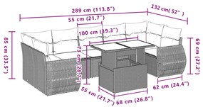 ΣΑΛΟΝΙ ΚΗΠΟΥ ΣΕΤ 8 ΤΕΜΑΧΙΩΝ ΓΚΡΙ ΣΥΝΘΕΤΙΚΟ ΡΑΤΑΝ ΜΕ ΜΑΞΙΛΑΡΙΑ 3268412