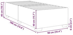 ΠΛΑΙΣΙΟ ΚΡΕΒΑΤΙΟΥ ΜΑΥΡΟ 90X190 ΕΚ. ΑΠΟ ΣΥΝΘΕΤΙΚΟ ΔΕΡΜΑ 3284536