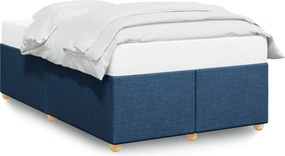 vidaXL Πλαίσιο κρεβατιού χωρίς στρώμα μπλε 120x200cm ύφασμα