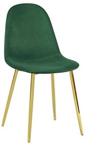 Καρέκλα Celina Velure Green ΕΜ907,3GV 45x54x85cm Σετ 4τμχ Velvet, Metal