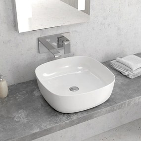 Νιπτήρας Επικαθήμενος LT 2144 41x41x15cm White Karag Πορσελάνη