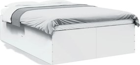 vidaXL Πλαίσιο Κρεβατιού Λευκό 120 x 190 εκ. Επεξεργασμένο Ξύλο