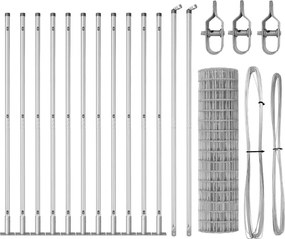 vidaXL Τεντώτο με στήριγμα Ασημί 0,8 x 25 m Ατσάλι