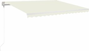 vidaXL Τέντα Συρόμενη Αυτόματη Κρεμ 400 x 350 εκ.