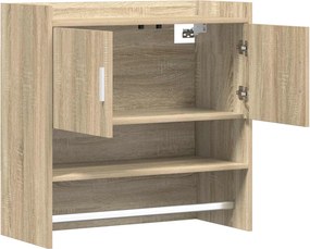 vidaXL Ράφι Τοίχου Επιτοίχιο Sonoma Δρυς 80 x 36 x 80 εκ