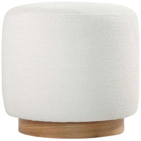 Σκαμπό Cheriton 209FLF1393 Φ45x42cm Cream-Natural