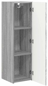 vidaXL Ντουλάπι Τηλεόρασης Τοίχου Γκρίζο Σονομα 30 x 31 x 100 εκ.