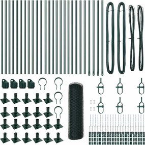 vidaXL Στύλος Περιφράξεων Πράσινο 50 x 1 μ (13 mm πλέγμα)