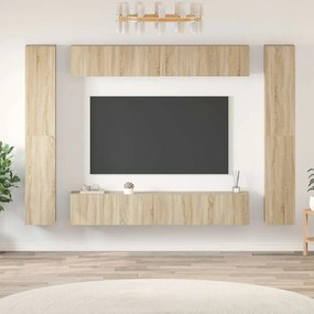 vidaXL Έπιπλα Τηλεόρασης Σετ 10 Τεμαχίων Sonoma Δρυς από Επεξ. Ξύλο
