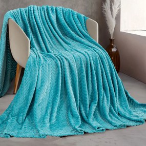 Κουβέρτα Fleece Υπέρδιπλη (220x240) Rythmos Harmonie Τυρκουάζ
