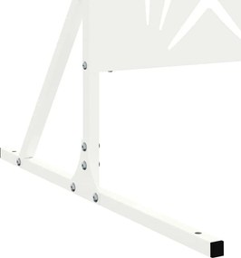 vidaXL Οθόνη Ιδιωτικότητας 100 x 50 x 180 εκ. Ατσάλι Λευκό