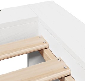 vidaXL Σκελετός Κρεβ. Χωρίς Στρώμα Λευκό 90x190 εκ Μασίφ Πεύκο