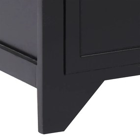 vidaXL Έπιπλο Τηλεόρασης Μαύρο 108x30x40 εκ. από Μασίφ Ξύλο Παυλώνιας
