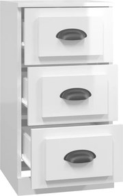 vidaXL Ντουλάπι Γυαλιστερό Λευκό 36x35,5x67,5 εκ. Επεξεργασμένο Ξύλο
