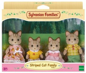 Εικόνες σε δράση Sylvanian Families Striped Cat Family