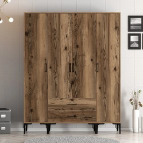 Τετραφυλλη Ντουλαπα Καρυδια KUMSAL 47.5x160x201.4