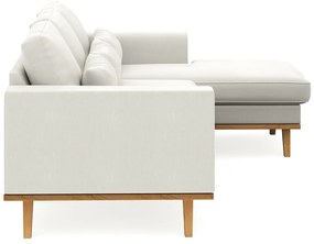 Γωνιακός Καναπές Seattle K120, Δρυς, Beige, 220x160x85cm, Πόδια: Ξύλο | Epipla1.gr