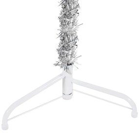 vidaXL Χριστουγεννιάτικο Δέντρο Τεχνητό Μισό Με Βάση Ασημί 240 εκ.