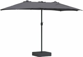 vidaXL Ομπρέλα Κήπου Ανθρακί 385 x 209 x 244 εκατοστά Πολυεστέρας