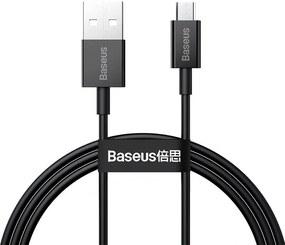 BASEUS Cable USB-A - Micro USB, 1m, 2A, Superior (black) - CAMYS-01