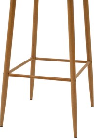 Σκαμπό μπαρ Aurora pakoworld λευκό pp-φυσικό πόδι 42x47x109εκ