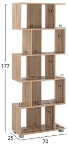 ΒΙΒΛΙΟΘΗΚΗ ΜΕΛΑΜΙΝΗΣ EZIR HM2385.02 SONAMA 70x25x177Υ εκ.