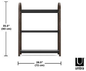 Umbra Bellwood blk ξύλινη ραφιέρα δαπέδου 90x25x72εκ