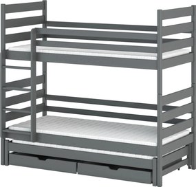 TOMI 80x180 graphite bunk bed Lano Furniture