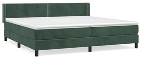 ΚΡΕΒΑΤΙ BOXSPRING ΜΕ ΣΤΡΩΜΑ ΣΚΟΥΡΟ ΠΡΑΣΙΝΟ 200X200ΕΚ. ΒΕΛΟΥΔΙΝΟ 3130922