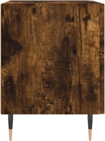vidaXL Κομοδίνα 2 τεμ. Καπνιστή Δρυς 40 x 35 x 47,5 εκ. Επεξεργ. Ξύλο