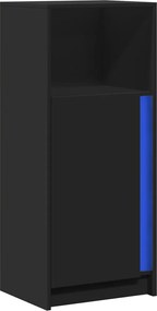 vidaXL Ντουλάπι με Φώτα LED Μαύρη 42,5x34x100 εκ. Επεξεργασμένο Ξύλο