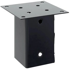 vidaXL Βάσεις στύλων τετράγωνες 12 τεμάχια Χάλυβας με επικάλυψη σκόνης